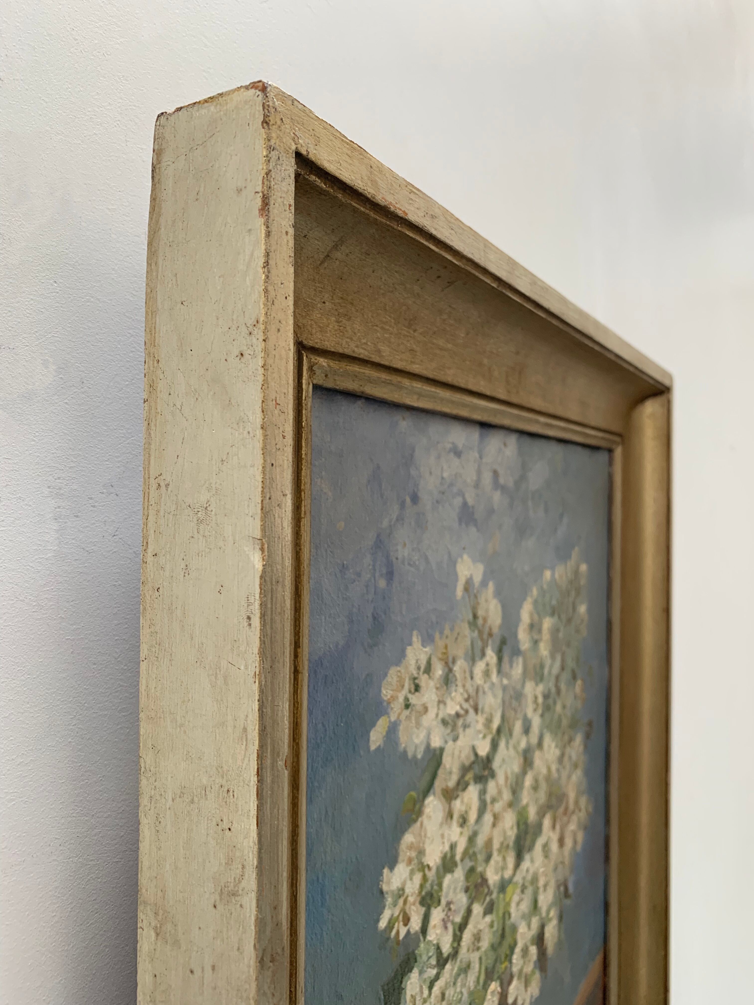 Old painting bouquet flowers