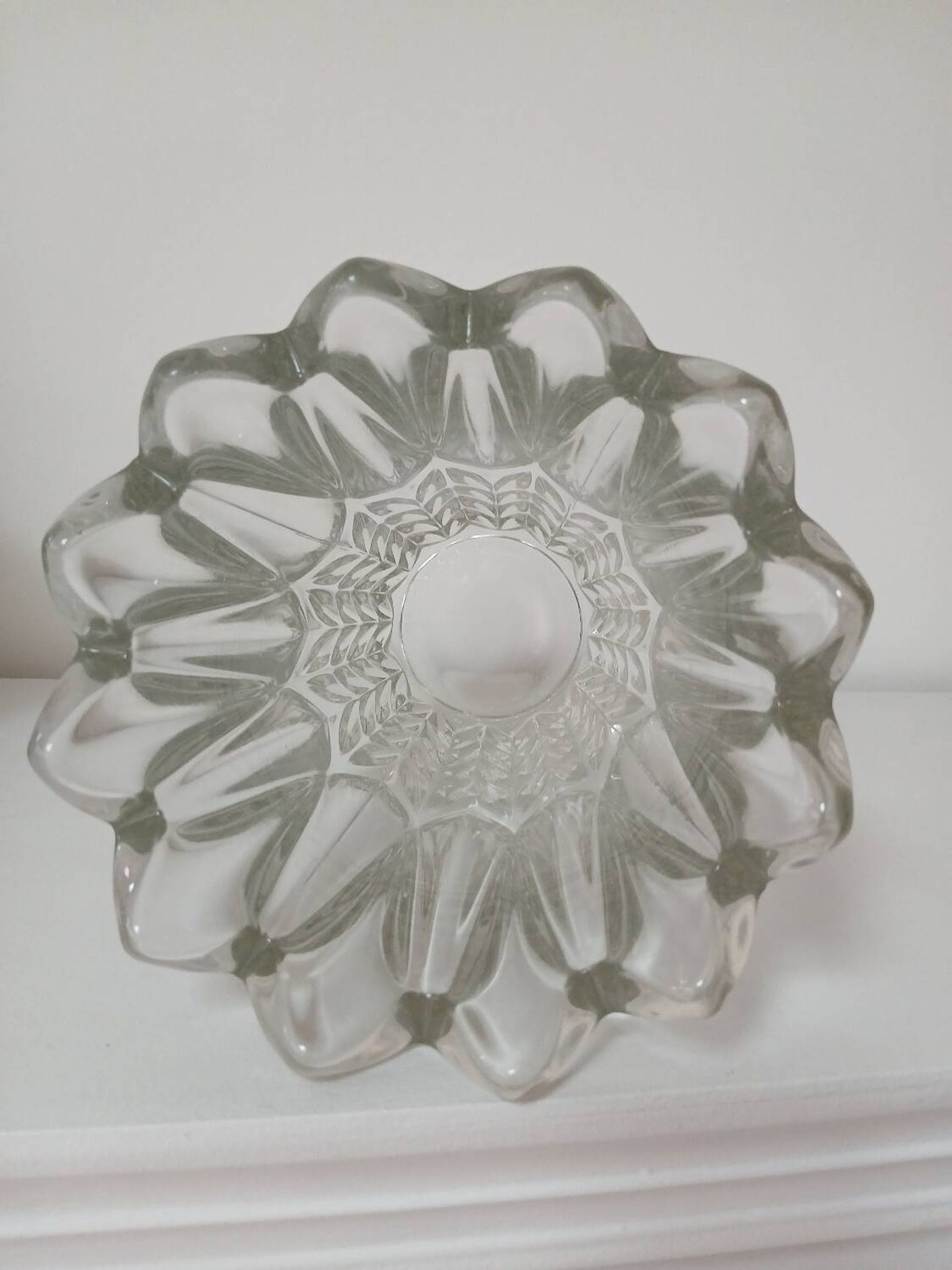 Vase en verre, motif "épis de blé"