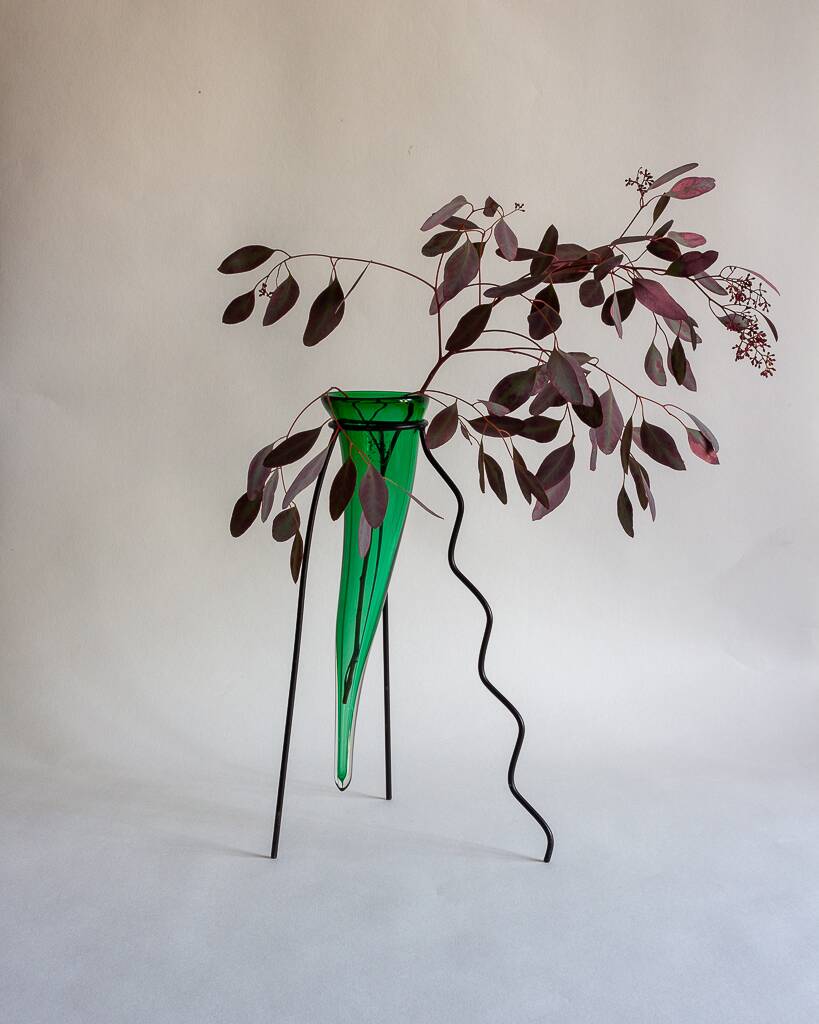Blown glass vase, Hysteria, France, 80s/90s