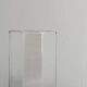 vase octogonal en verre épais transparent
