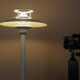 White metal floor lamp, Danish Modern, 1970s
