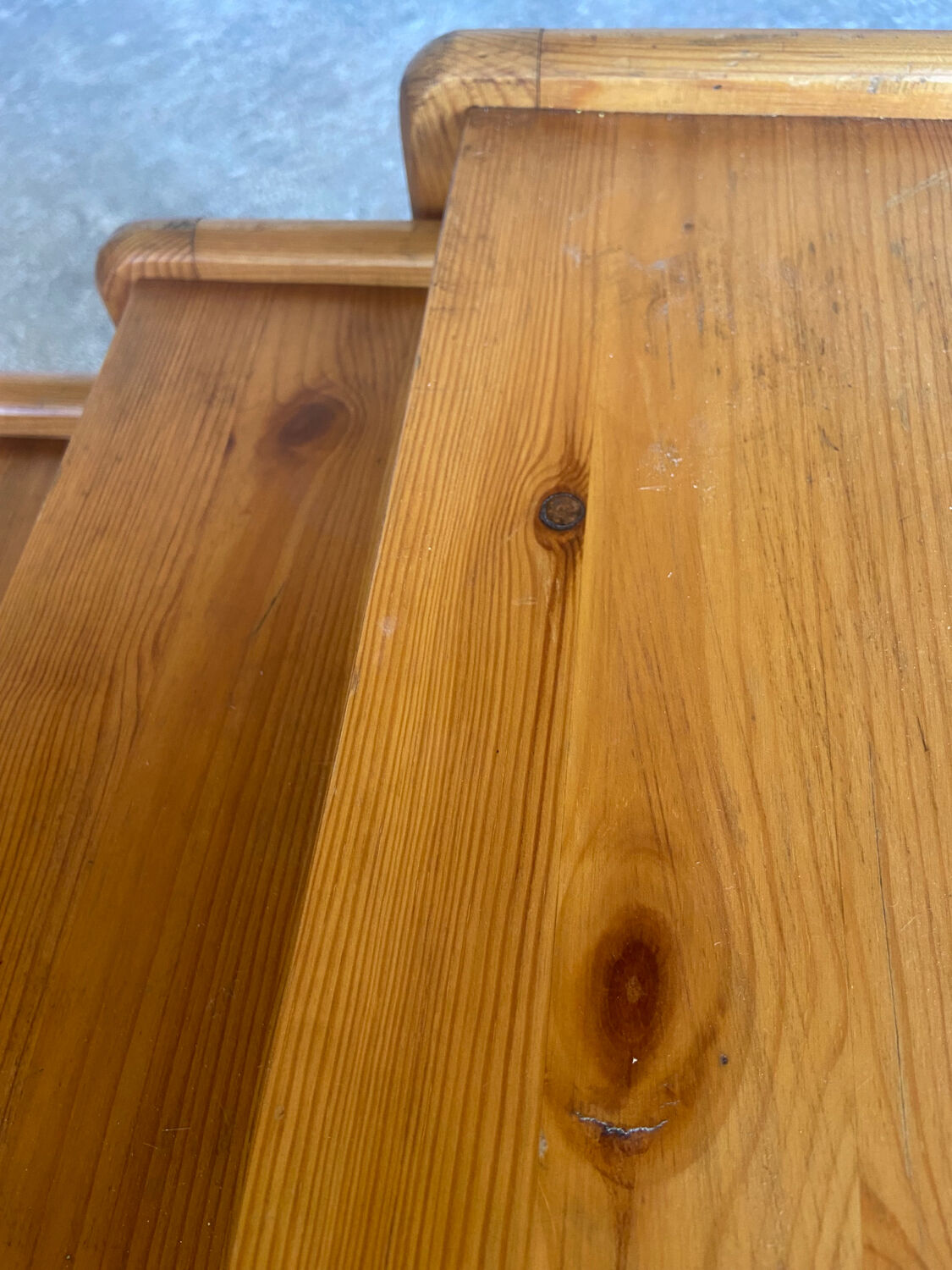 70s nesting tables in pine