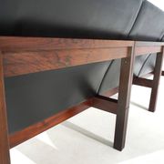 France & Son Set of 3 Modular Leather Armchairs by O. Gjerløv-Knudsen/T. Li