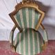 Fauteuil à la reine style Louis XVl bois doré XlXe siècle