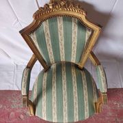 Armchair to the queen Louis XVl style gilded wood nineteenth century