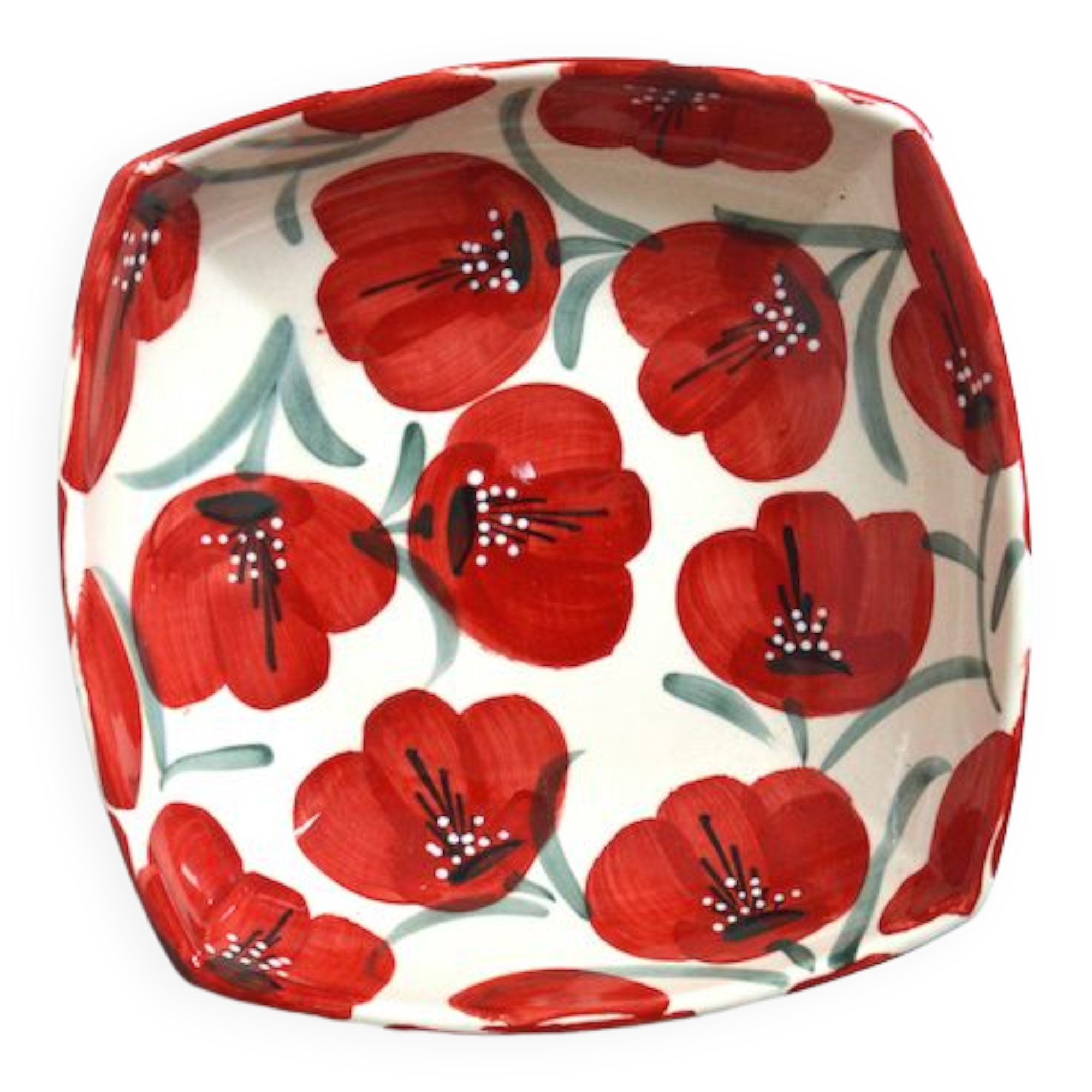 Saladier coquelicots L27cm