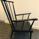 Fauteuil éventail vintage noir