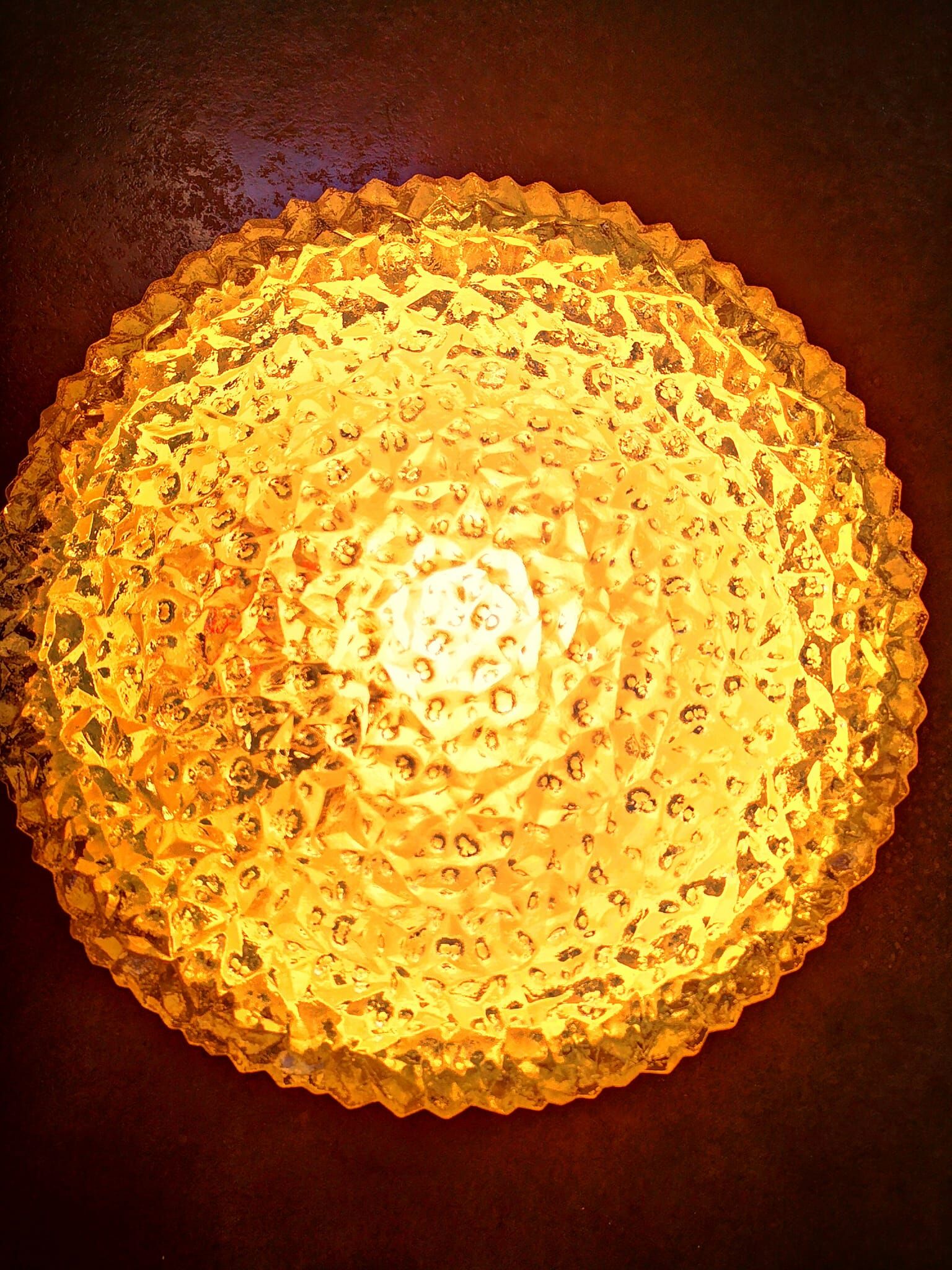 Ceiling lamp vintage glass wall lamp 1960/70 original large model
