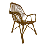 Rattan easy chair by Dirk van Sliedregt Rohe Noordwolde 1960 in the Netherlands