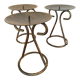 Set of 3 wrought iron candle holders