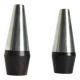 Danish Modern Pair of Rosewood and Stainless Steel Salt and Pepper Shakers