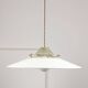 Vintage Italian Brass and Metal Saucer Pendant Lamp, 1970s