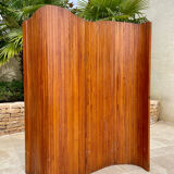 Paravent vague en bois circa 1950, baumann par snsa