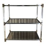 Mid-century shelf in Plexiglas and chrome