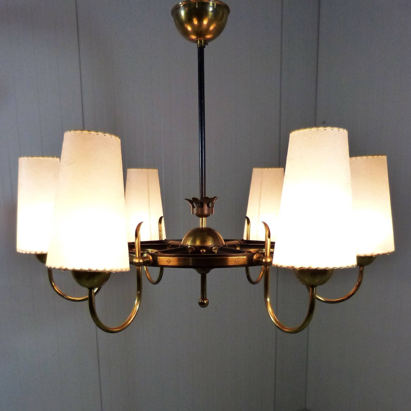 Large brass chandelier Finland 1950’s