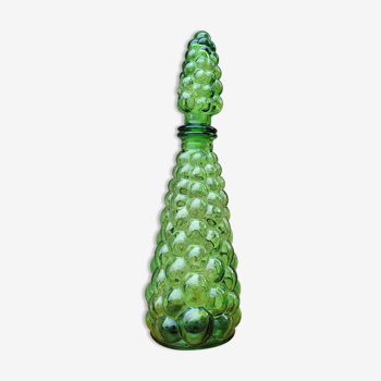 Carafe italienne en verre vert