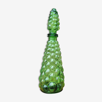 Italian green glass carafe