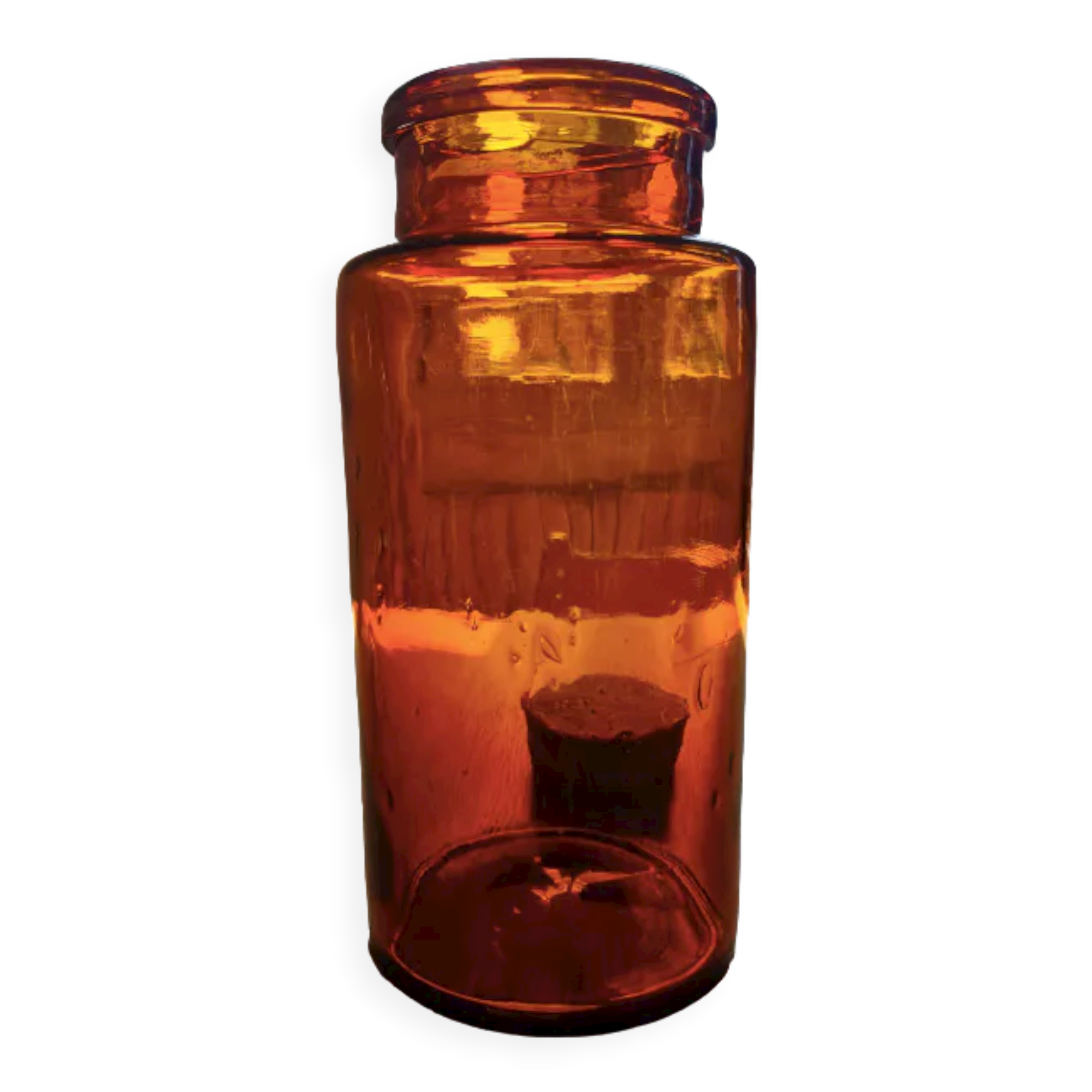 Amber apothecary bottle