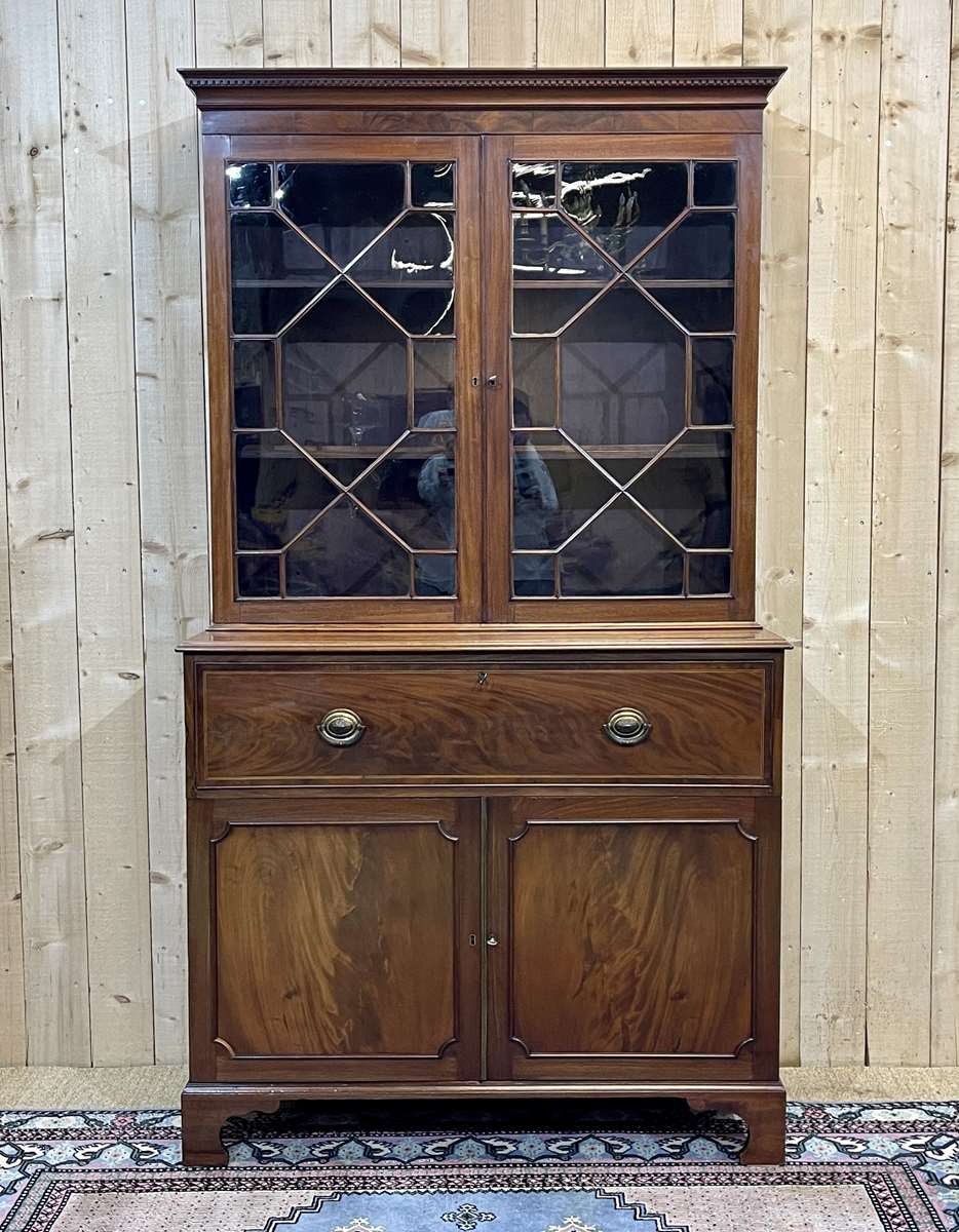 Nineteenth-century English mahogany scriban