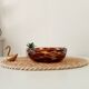Vintage 70s bowl in speckled amber glass Murano glass