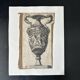 Gravure ancienne vase ornée d’après Polydoro da Caravaggio
