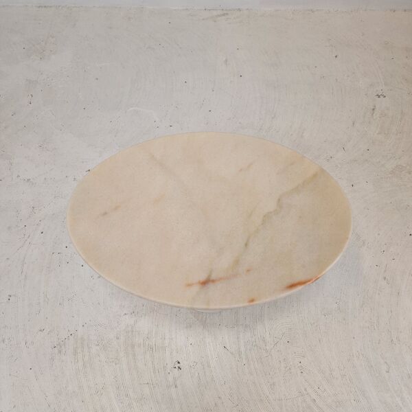 Table d’appoint ovale en marbre par Eero Saarinen pour Knoll