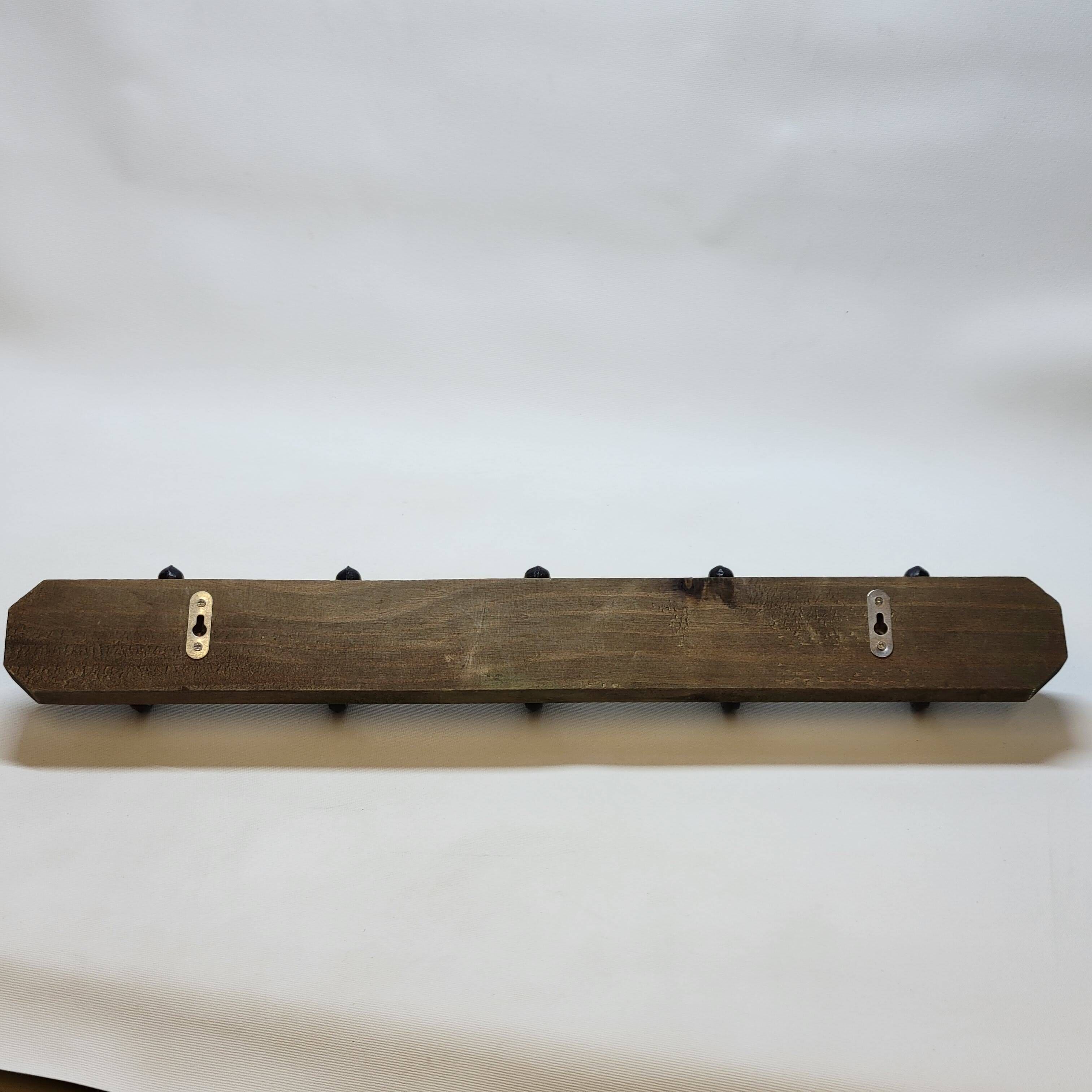 Coat Rack With 5 Hooks In Wood And Metal