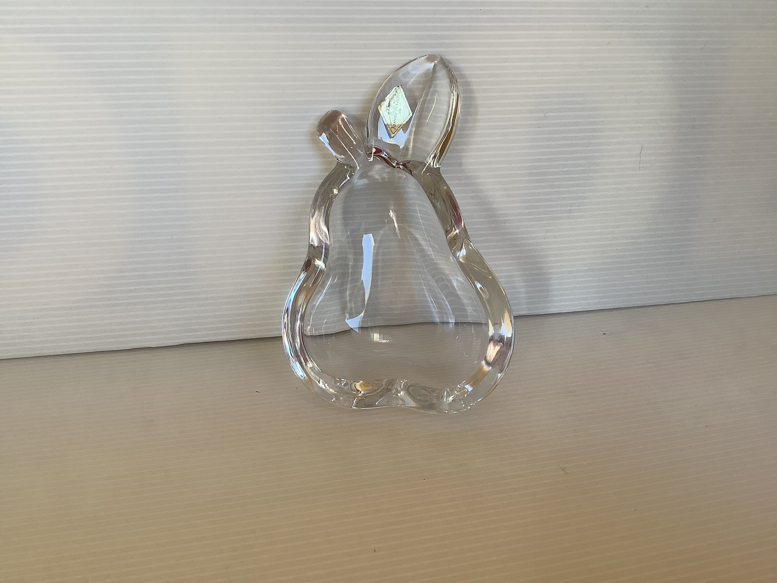 Crystal pear-shaped ashtray and pocket tray Vannes le Chatel