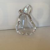 Vannes le Chatel crystal pear-shaped empty pocket ashtray
