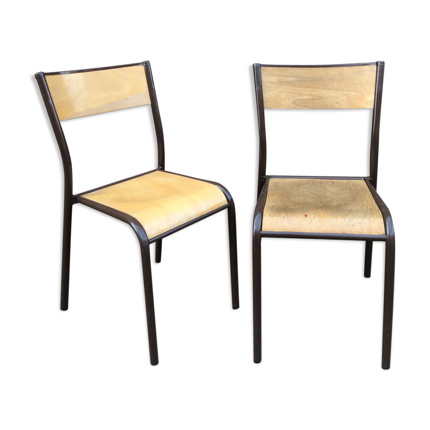 Pair of vintage Mullca school chairs