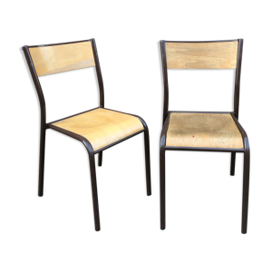 Paire de chaises école