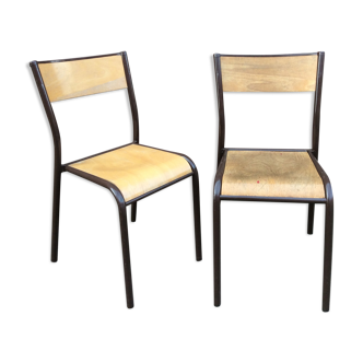 Pair of vintage Mullca school chairs