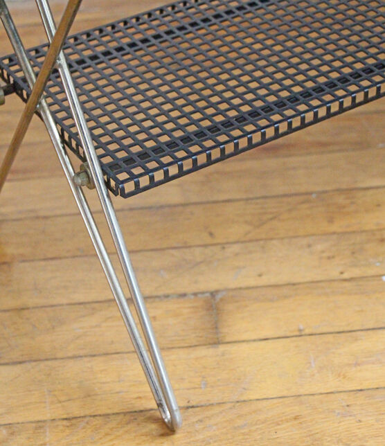 Glass and brass coffee table