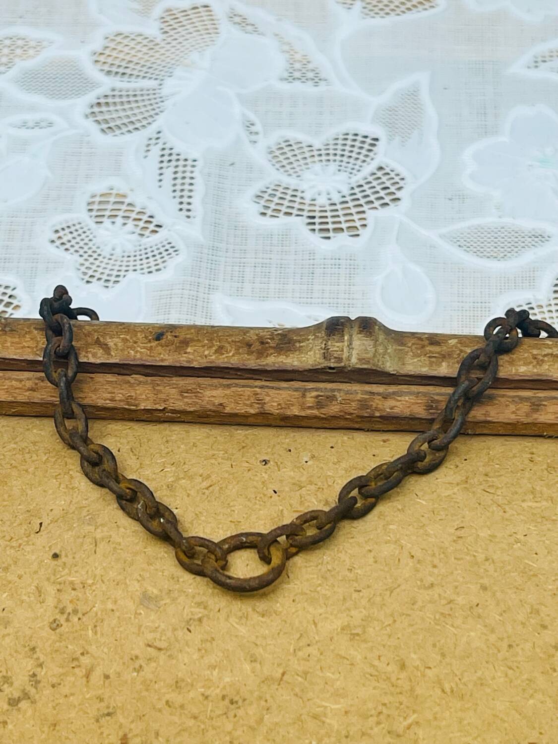 Early 20th Century Bamboo Style Turned Wood Hanging Mirror