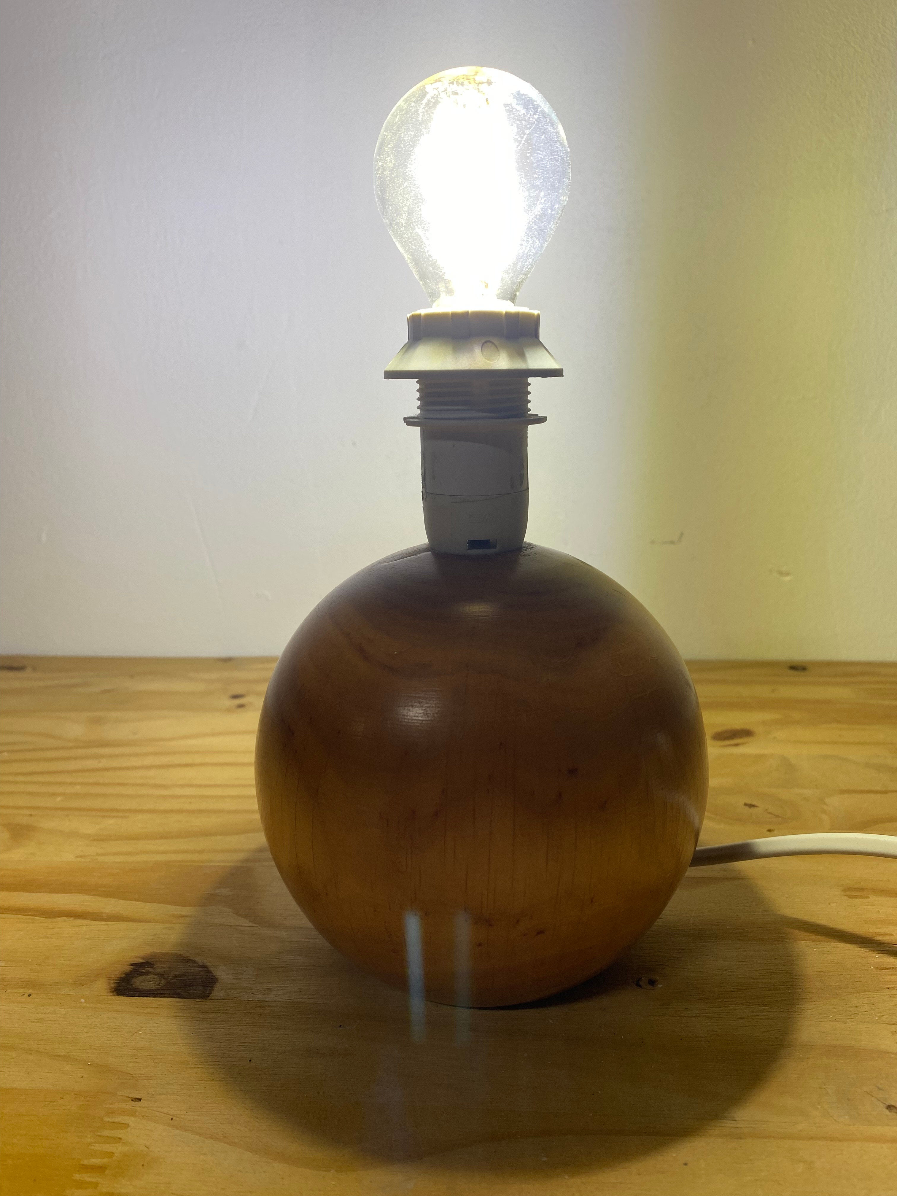 Vintage wooden ball lamp