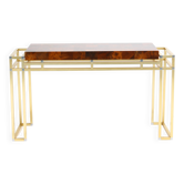 Console Table attributed to Romeo Réga in Brass, 1970s