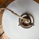 Antique opaline suspension, raised and lowered