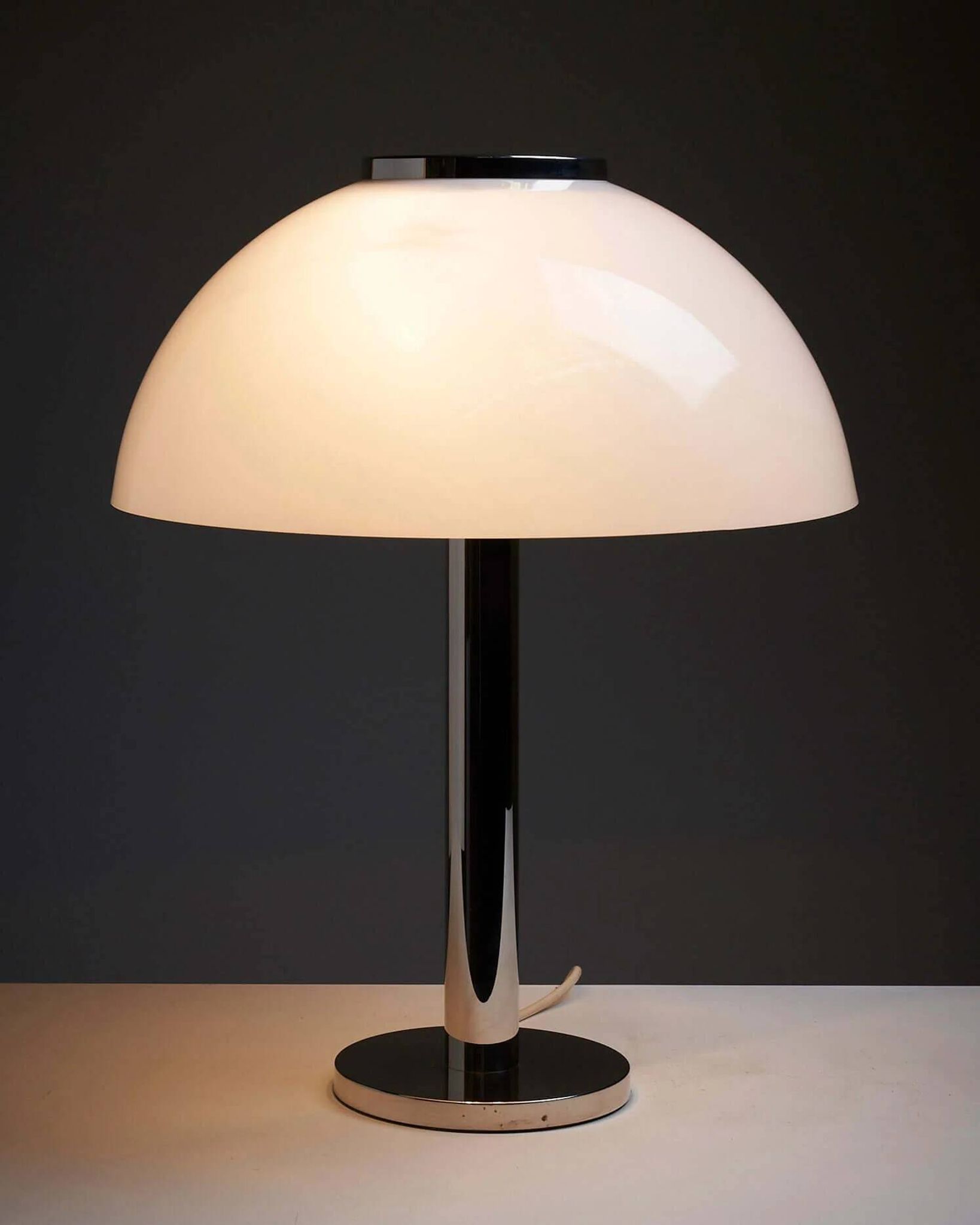 Plexi & chrome table lamp by Beisl Leuchten