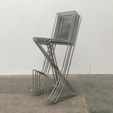 Kreuzschwinger Bar Stools 2nd Generation German by Till Behrens for Till Behrens Systeme, 2000s, set of 4