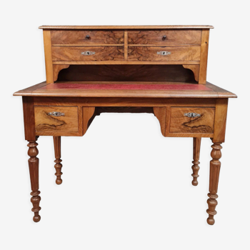 Louis Philippe stepped desk in solid walnut around 1830