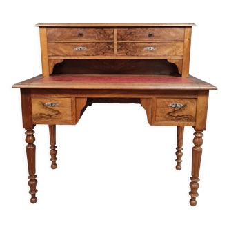 Louis Philippe stepped desk in solid walnut around 1830