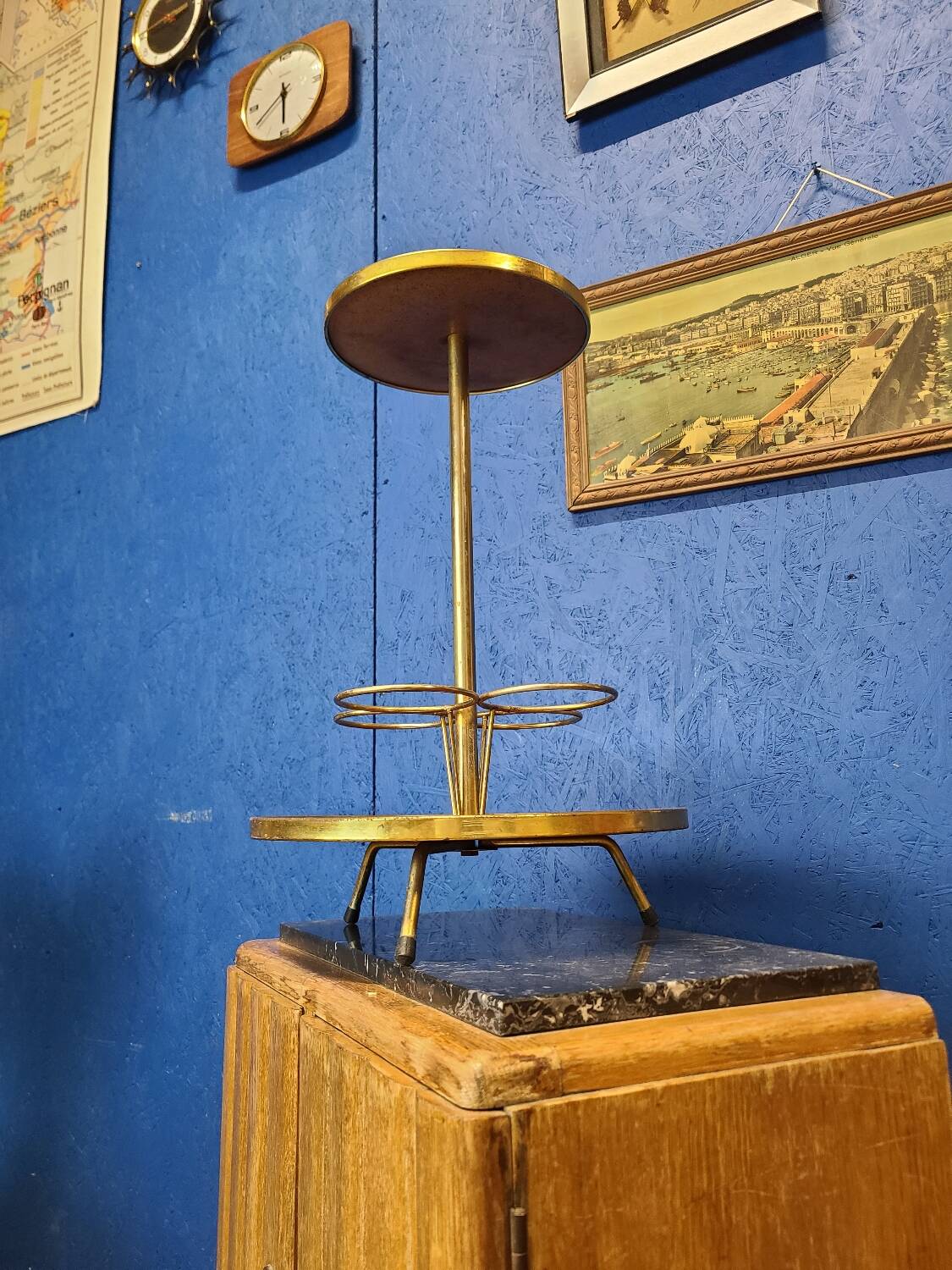 Vintage tripod bar table circa 1970