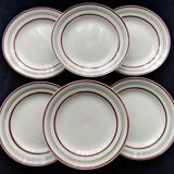 6 flat plates Digoin Sarreguemines Enghien model