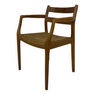 Fauteuil vintage Niels Otto Moller modèle 67 en chêne design danois