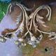 Applique fleur laiton dorer