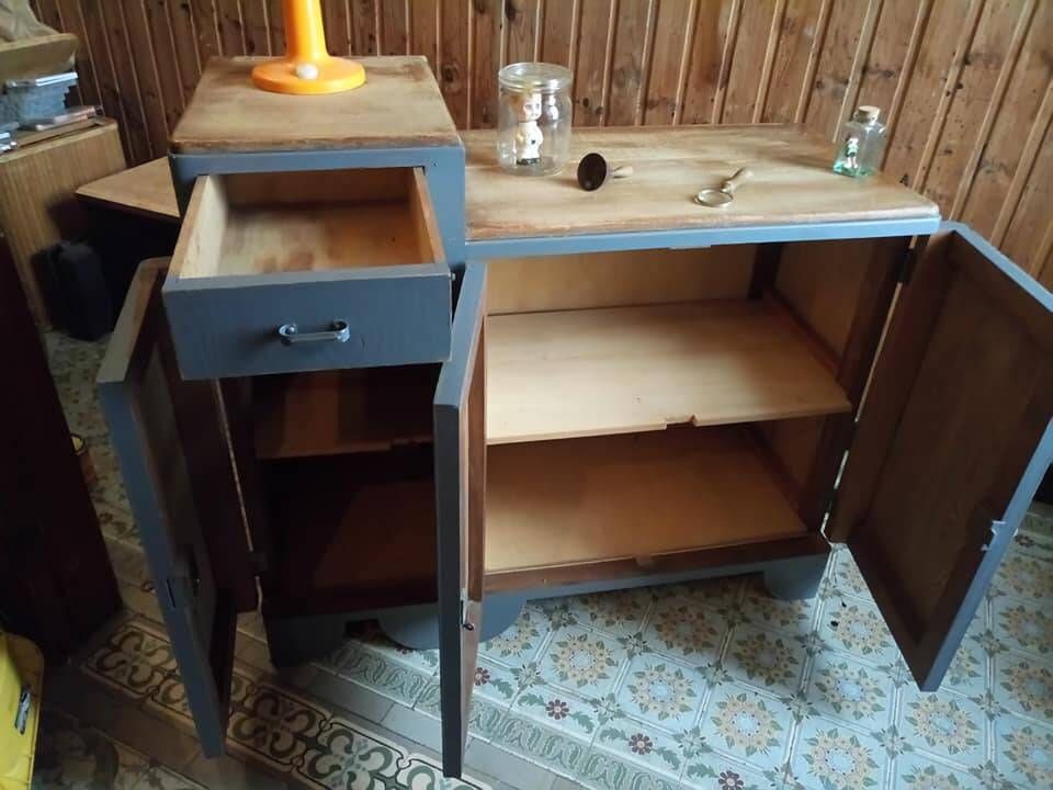 Ancienne armoire vintage art deco placard meuble dresse buffet dressoir