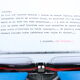 Revised Blue Olympia Dactymetal typewriter