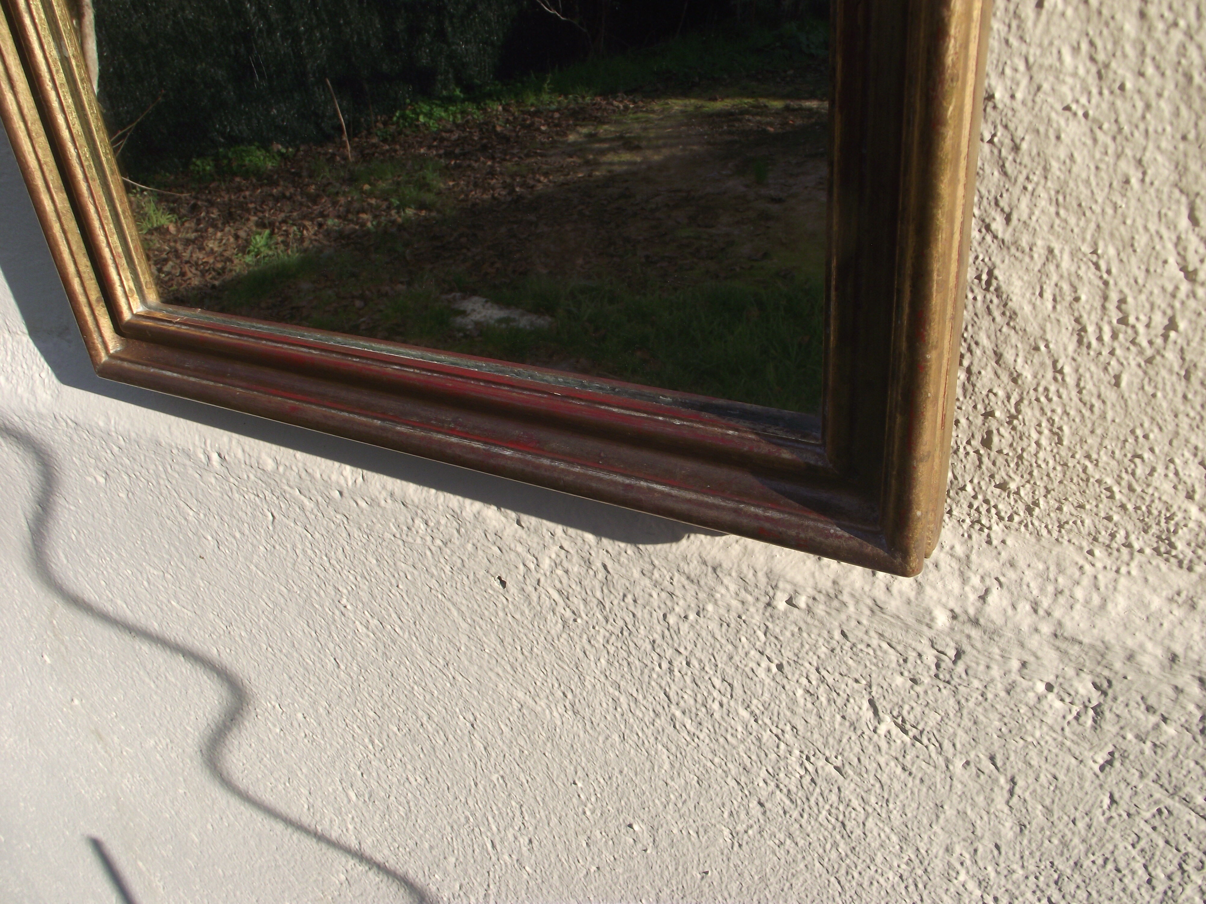 Golden mirror from the 50s/60s 40x70cm
