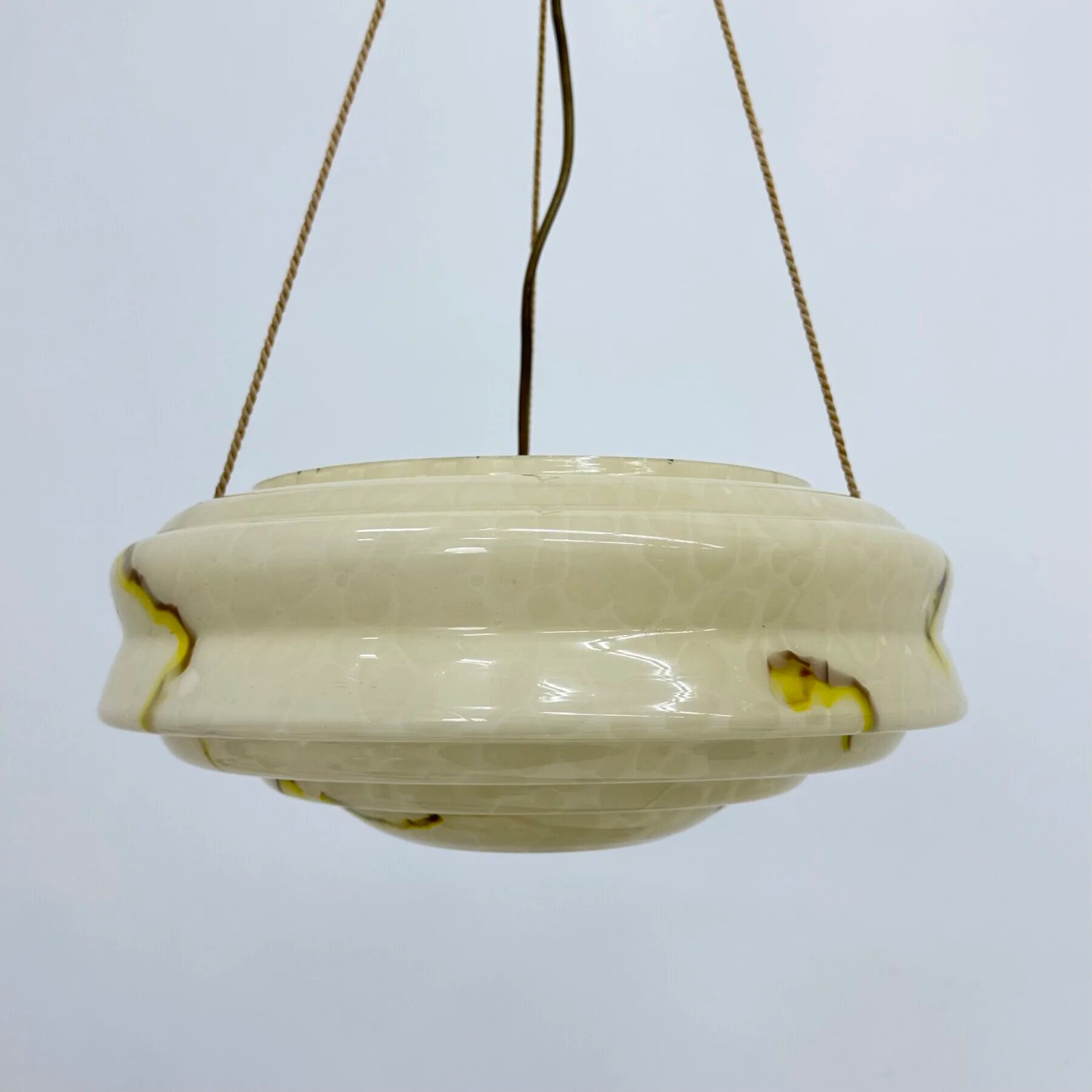 Art deco glass hanging lamp, 1950s