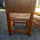 set of 4 mulched pine chairs